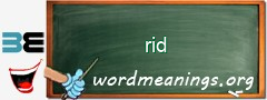 WordMeaning blackboard for rid